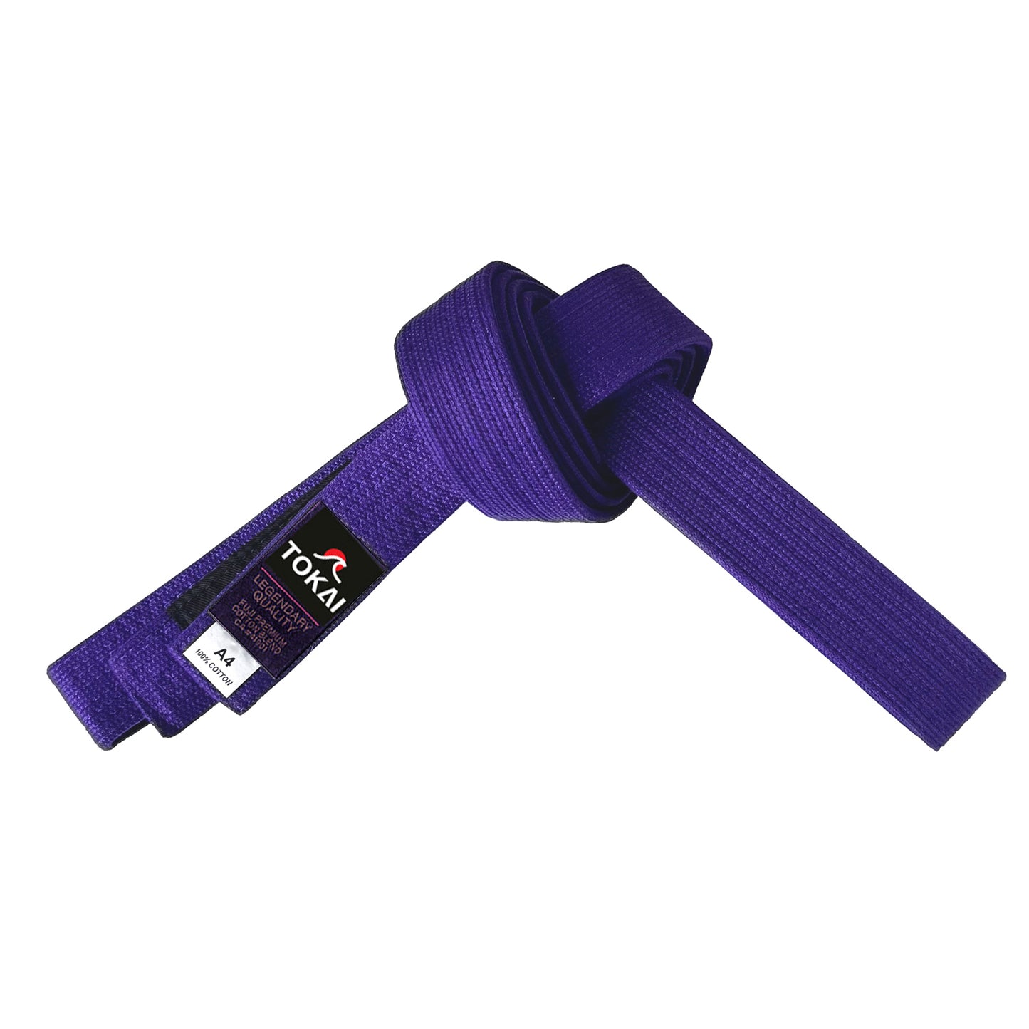 Tokai BJJ Belt - Premium Cotton, IBJJF Compliant, Brazilian Jiu Jitsu Belts - Purple